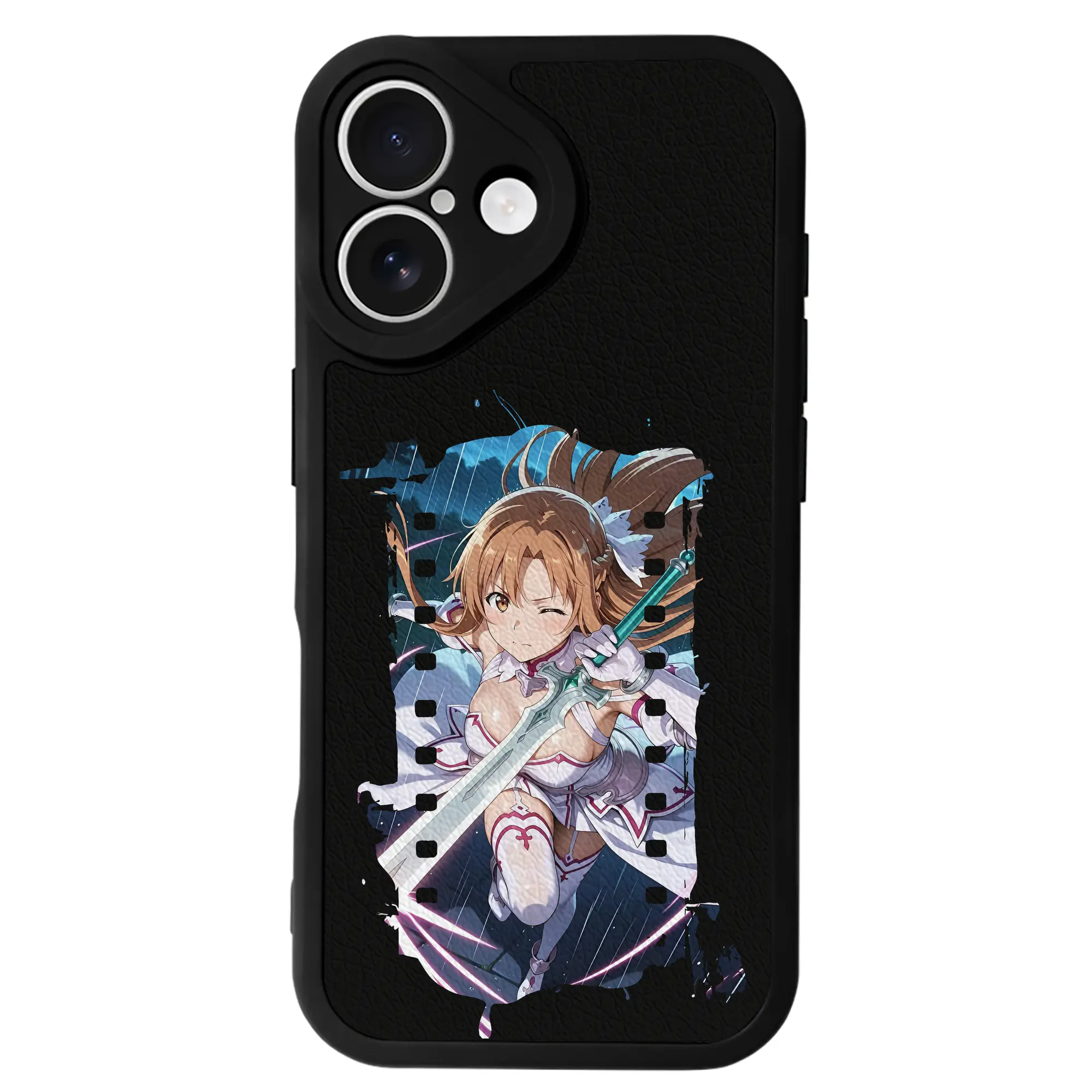 ソードアートオンライン グッズ アスナ - IPhone 16シリーズ対応 ・ シリコンスマホケース ・ レザー調 ・ 高精度フィット ・ 耐衝撃 ・ ワイヤレス充電対応 ・ 精密カット